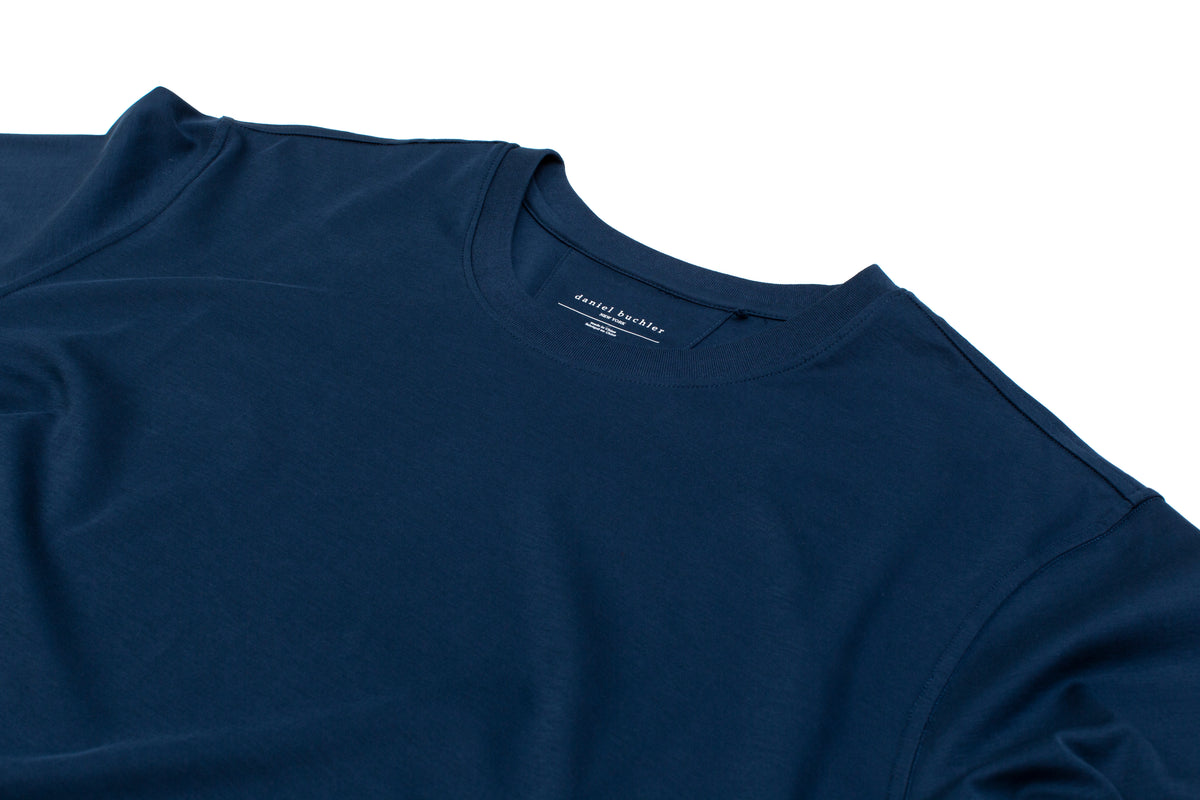 Super Fine Cotton/Spandex Long Sleeve Dust Blue Daniel Buchler