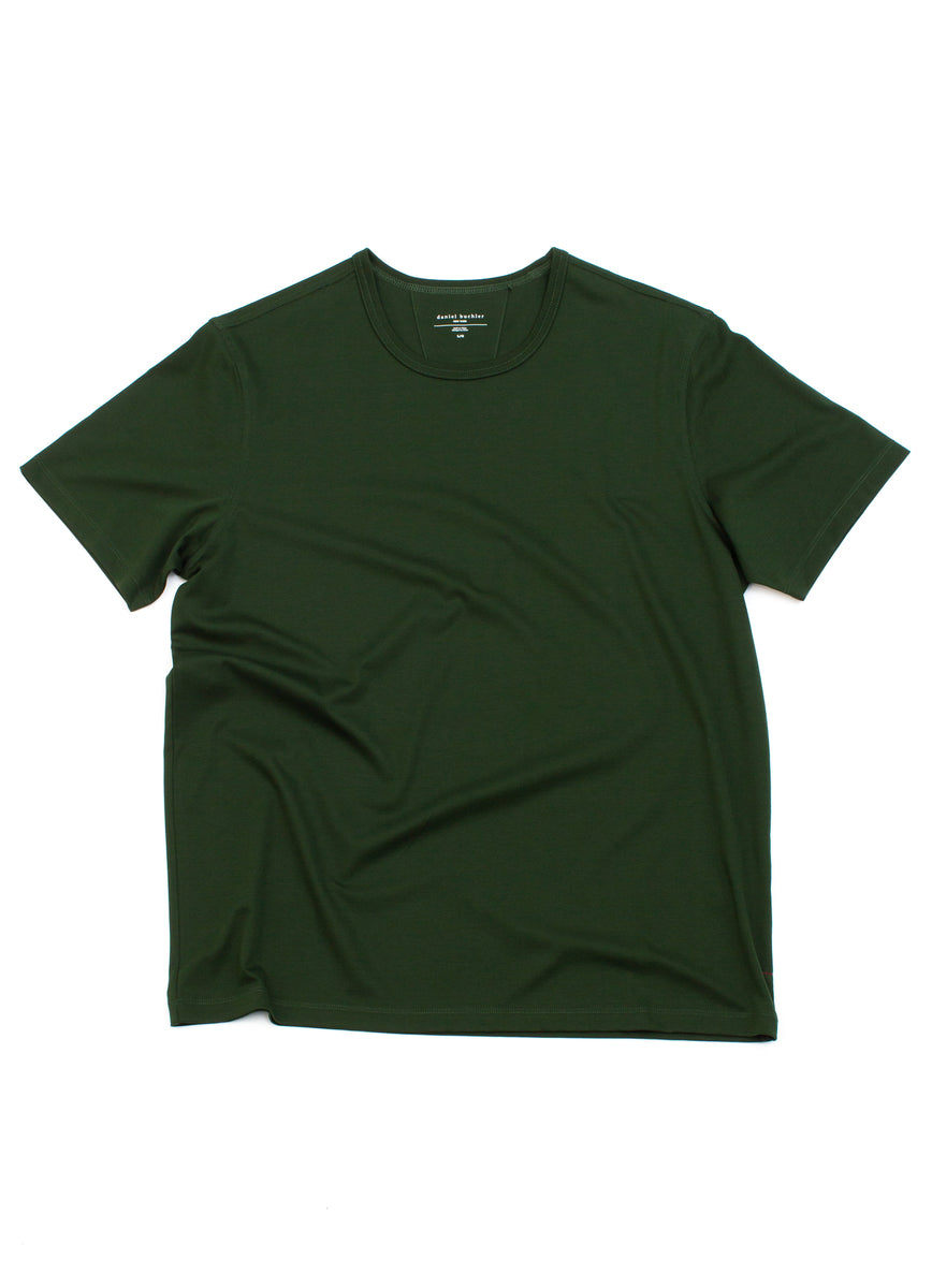 Super Fine Cotton/Spandex Short Sleeve Olive Daniel Buchler