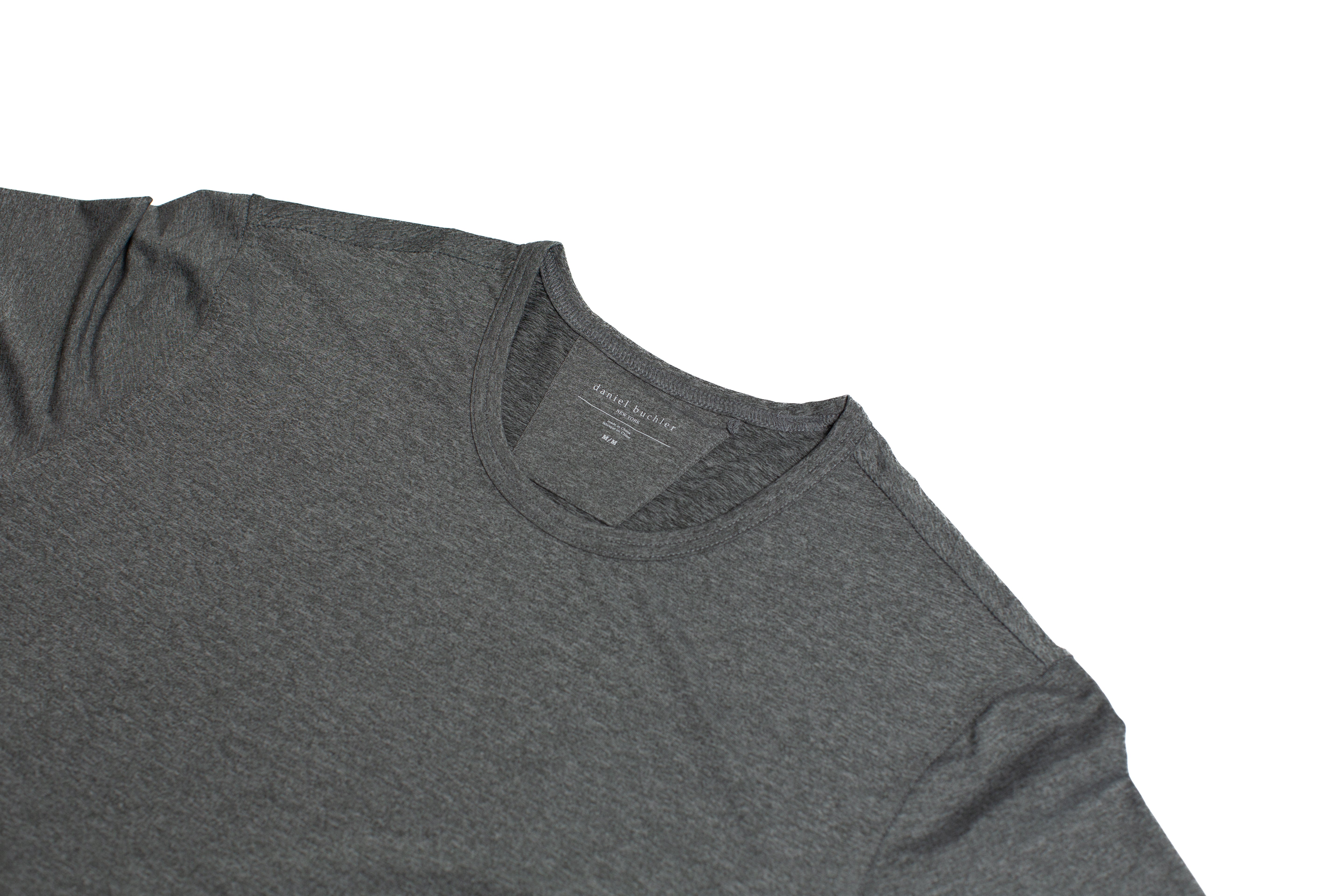 Marled Heather Grey Poly/Spandex Tee