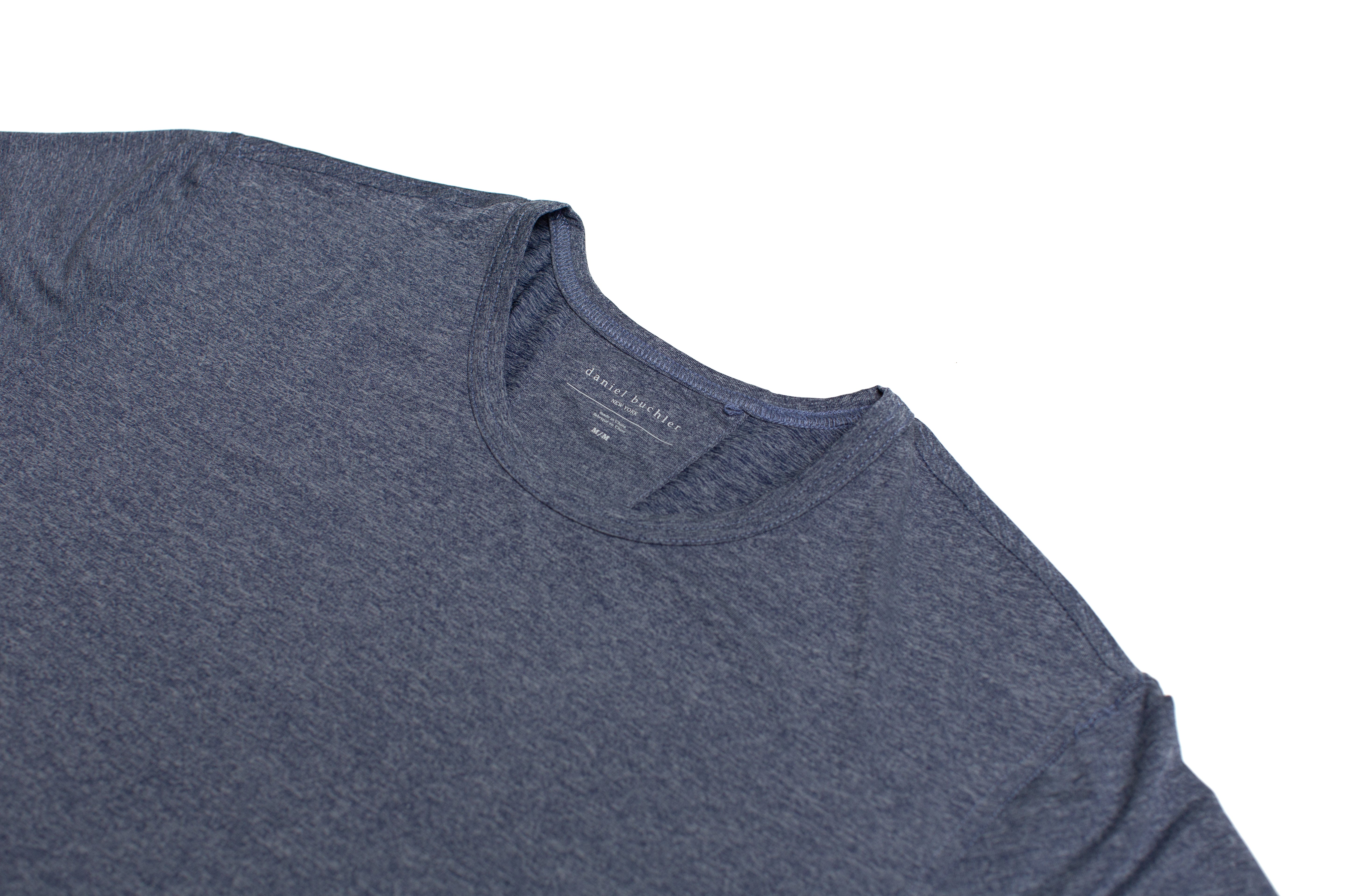 Marled Heather Navy Poly/Spandex Tee