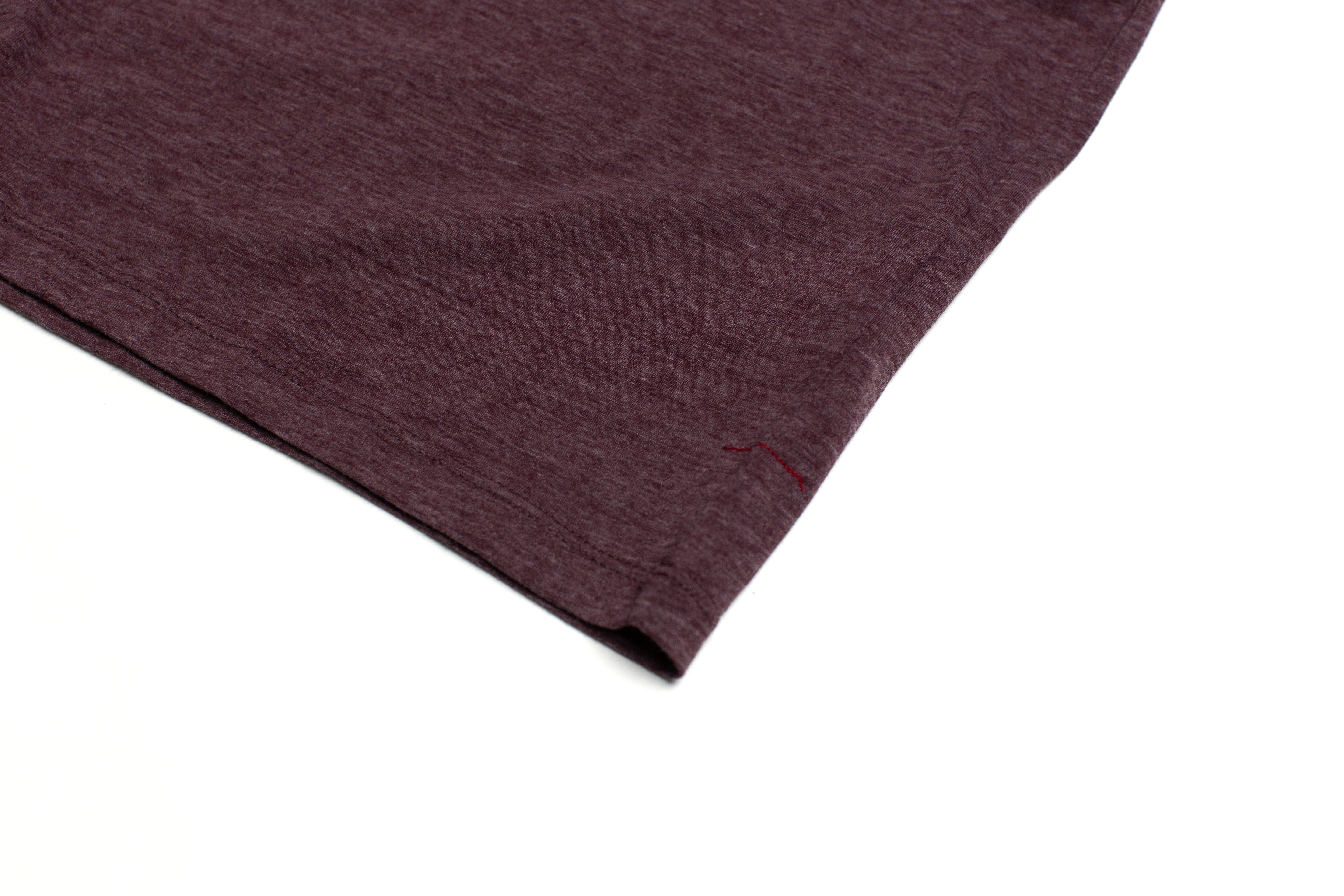 Recycled Cotton/Poly Wine Heather Henley