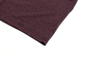 Recycled Cotton/Poly Wine Heather Henley