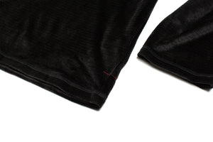 Chainlink Brushed Poly/Spandex Velour Black Pull Over