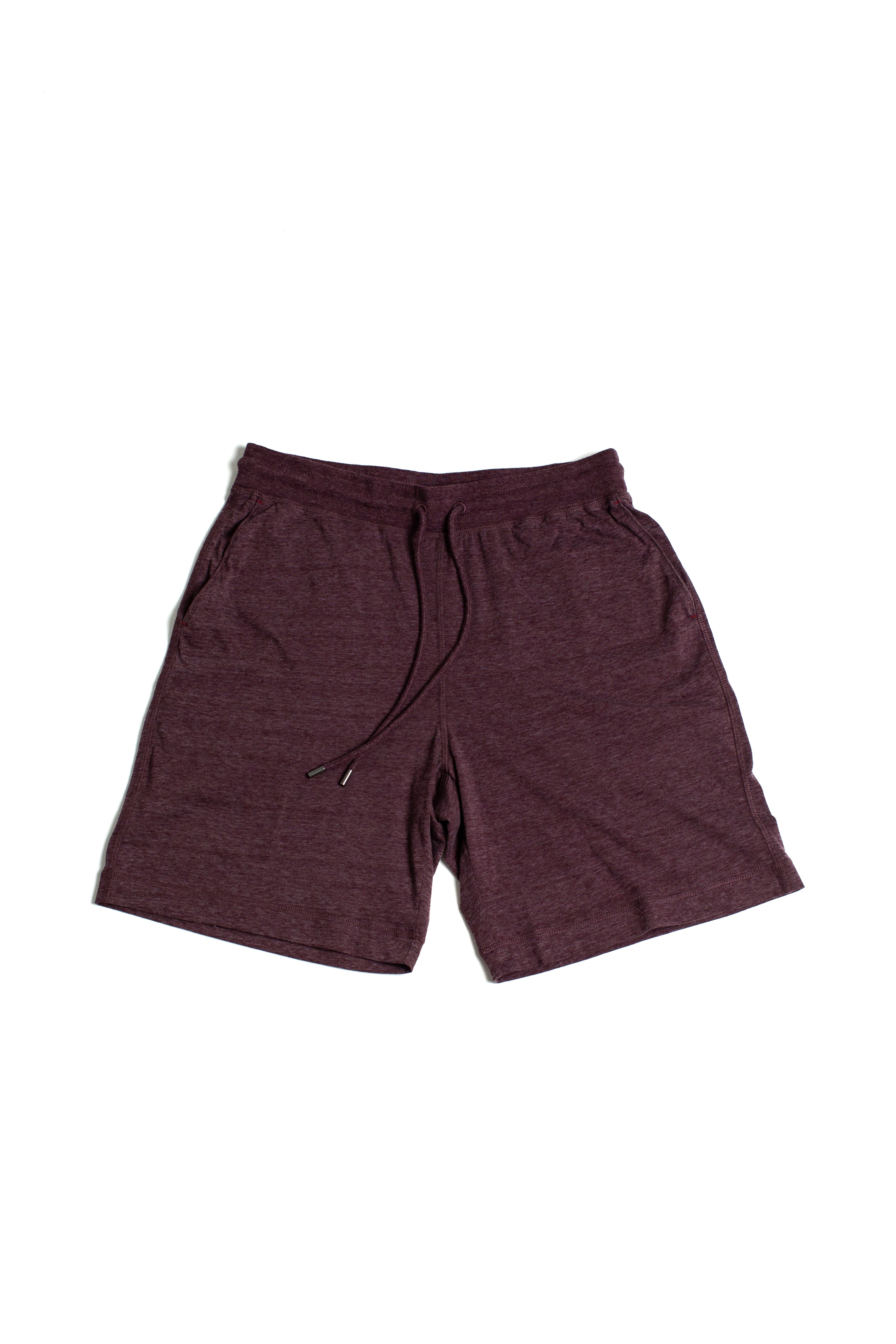 Recycled Cotton/Poly Heather Wine Short