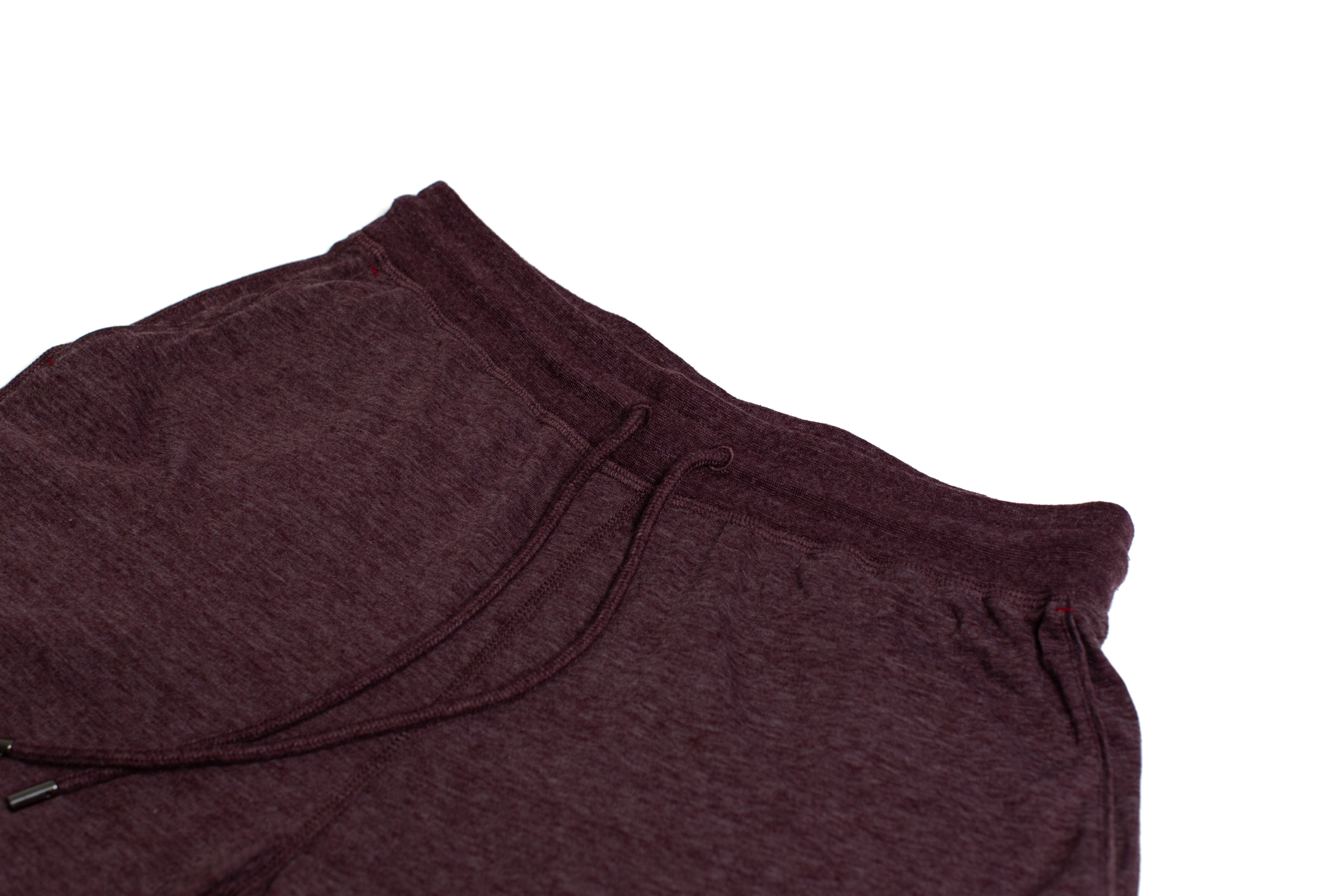 Recycled Cotton/Poly Heather Wine Short