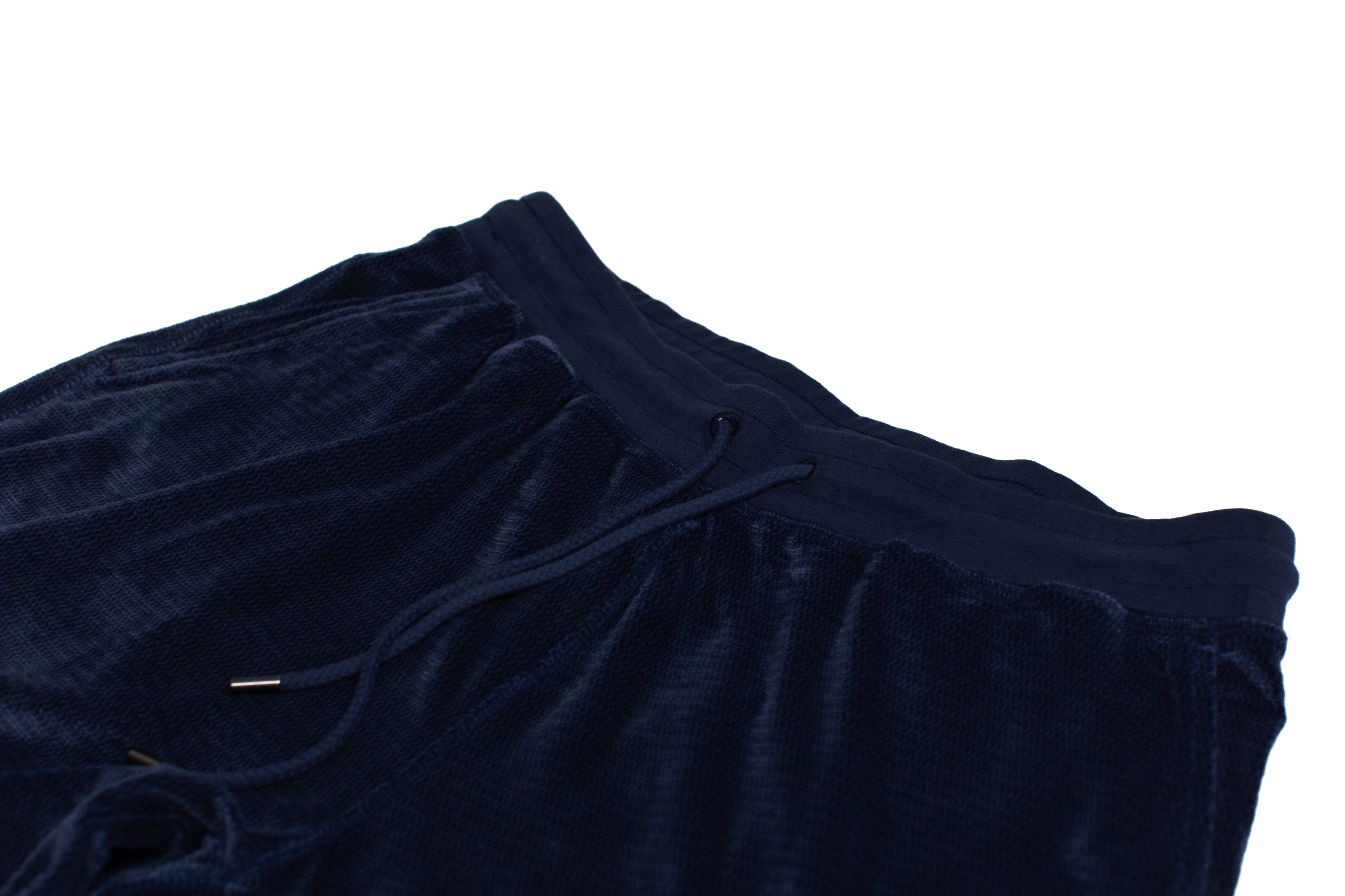 Chainlink Brushed Poly/Spandex Velour Navy Jogger