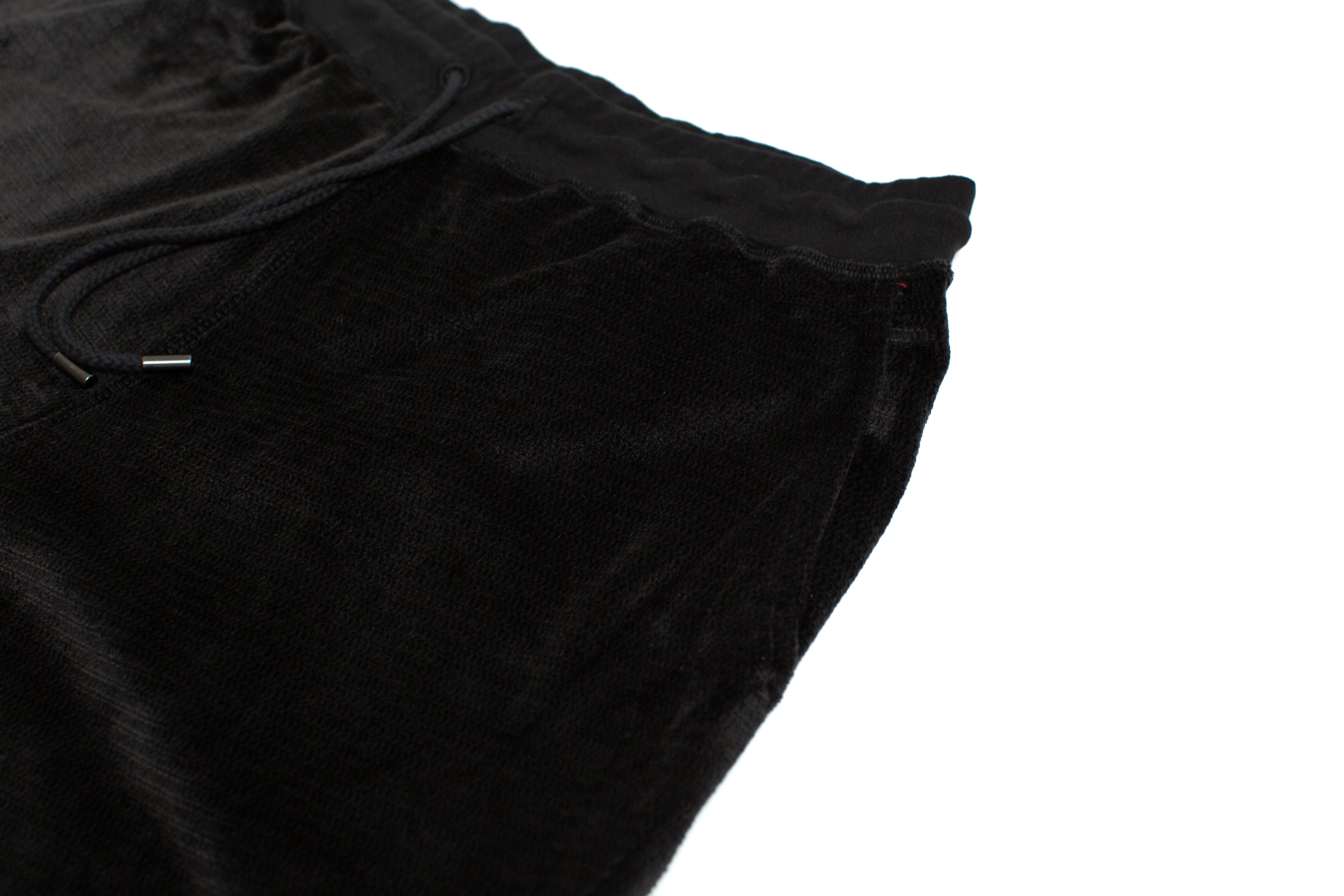 Chainlink Brushed Poly/Spandex Velour Black Jogger