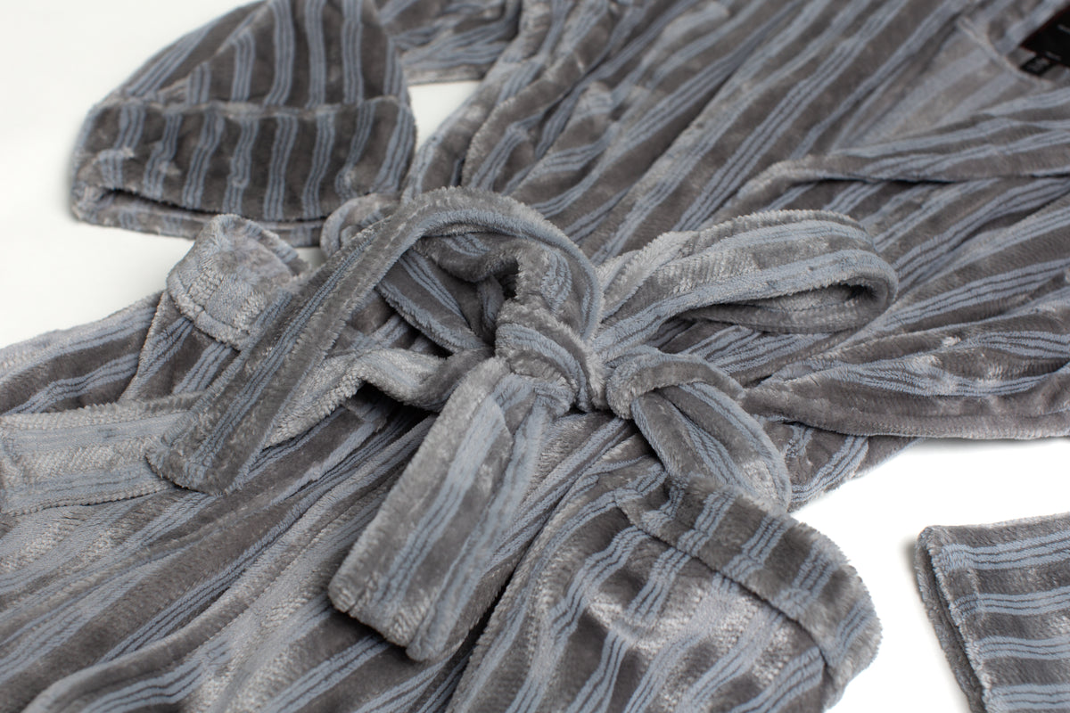 Striped Broken Chevron Slate Robe – Daniel Buchler