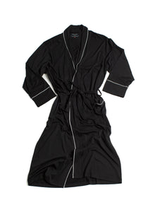 100% Peruvian Pima Cotton Black Robe