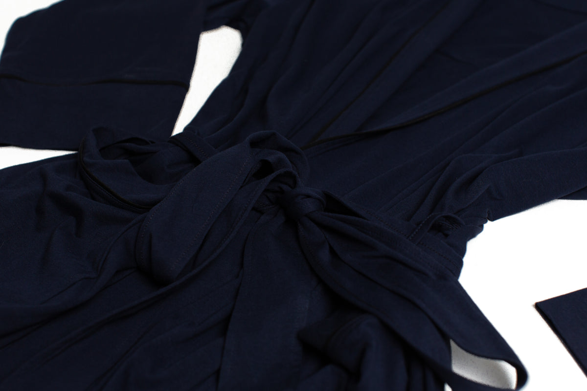 100% Peruvian Pima Cotton Midnight Blue Robe – Daniel Buchler