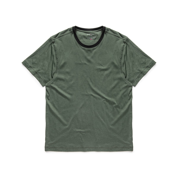 Men's shirt in deep forest green peruvian pima cotton