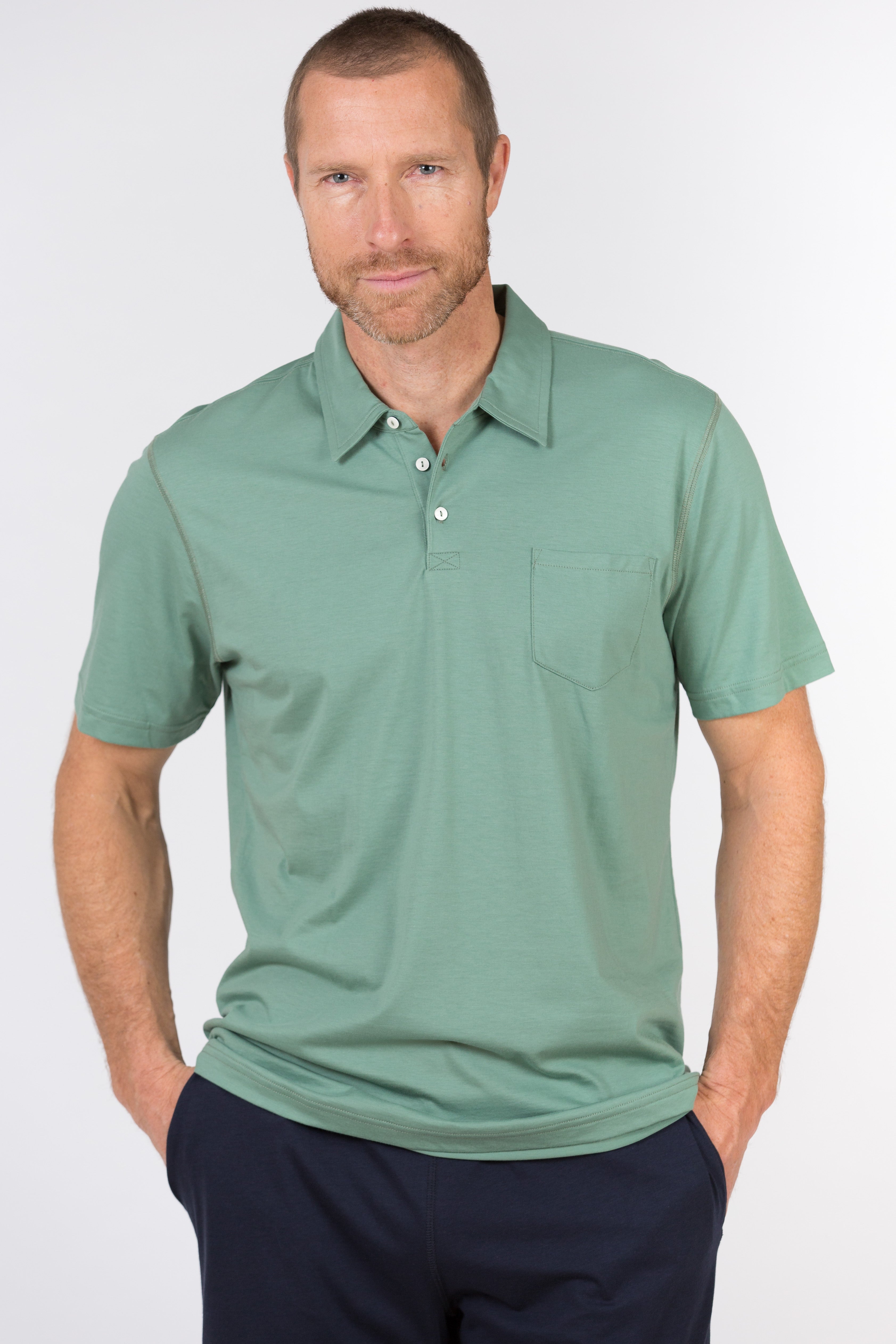 100% Peruvian Pima Cotton Luxe Finish 3 Button Polo - <i> 7 available colors </i>