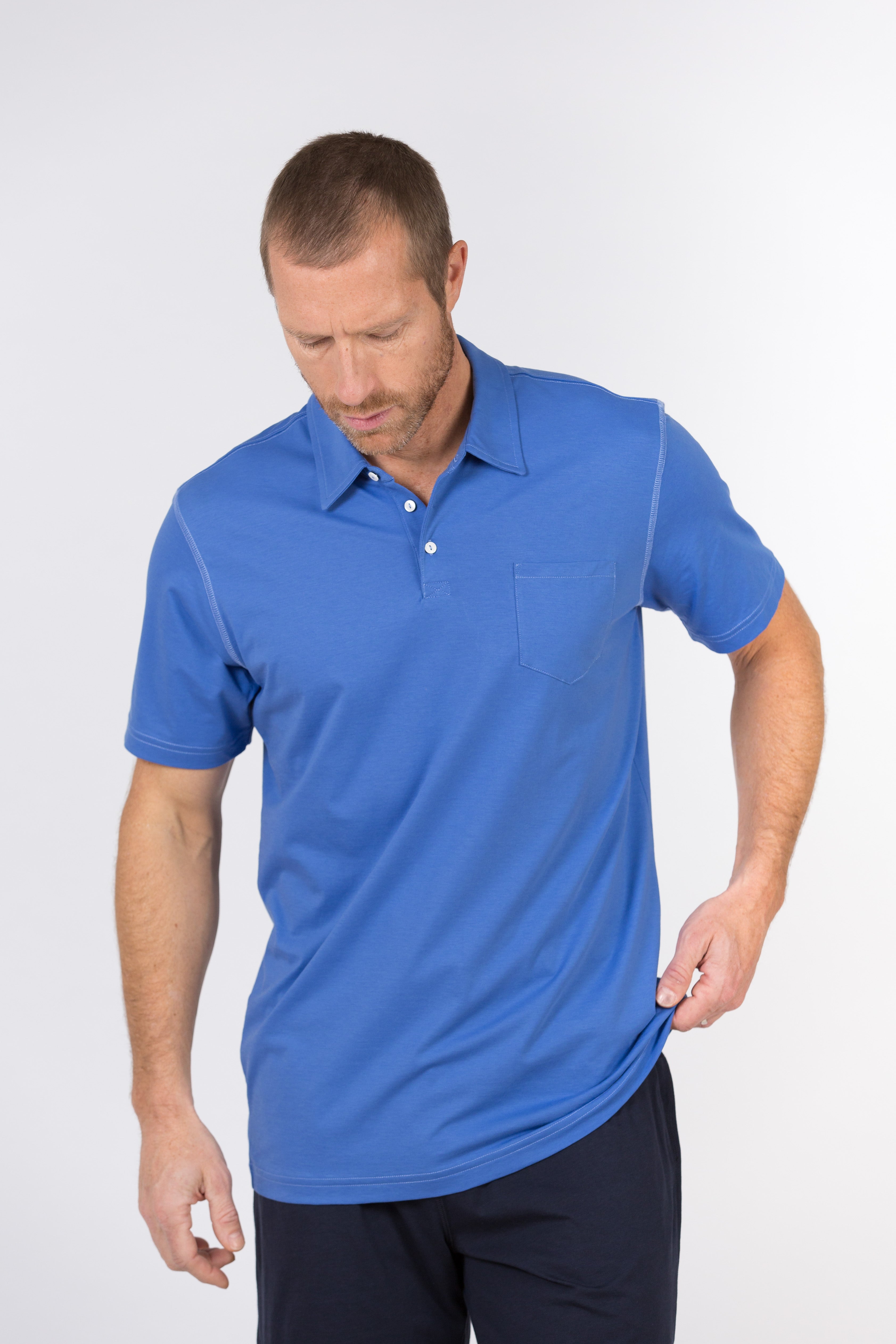 100% Peruvian Pima Cotton Luxe Finish 3 Button Polo - <i> 7 available colors </i>