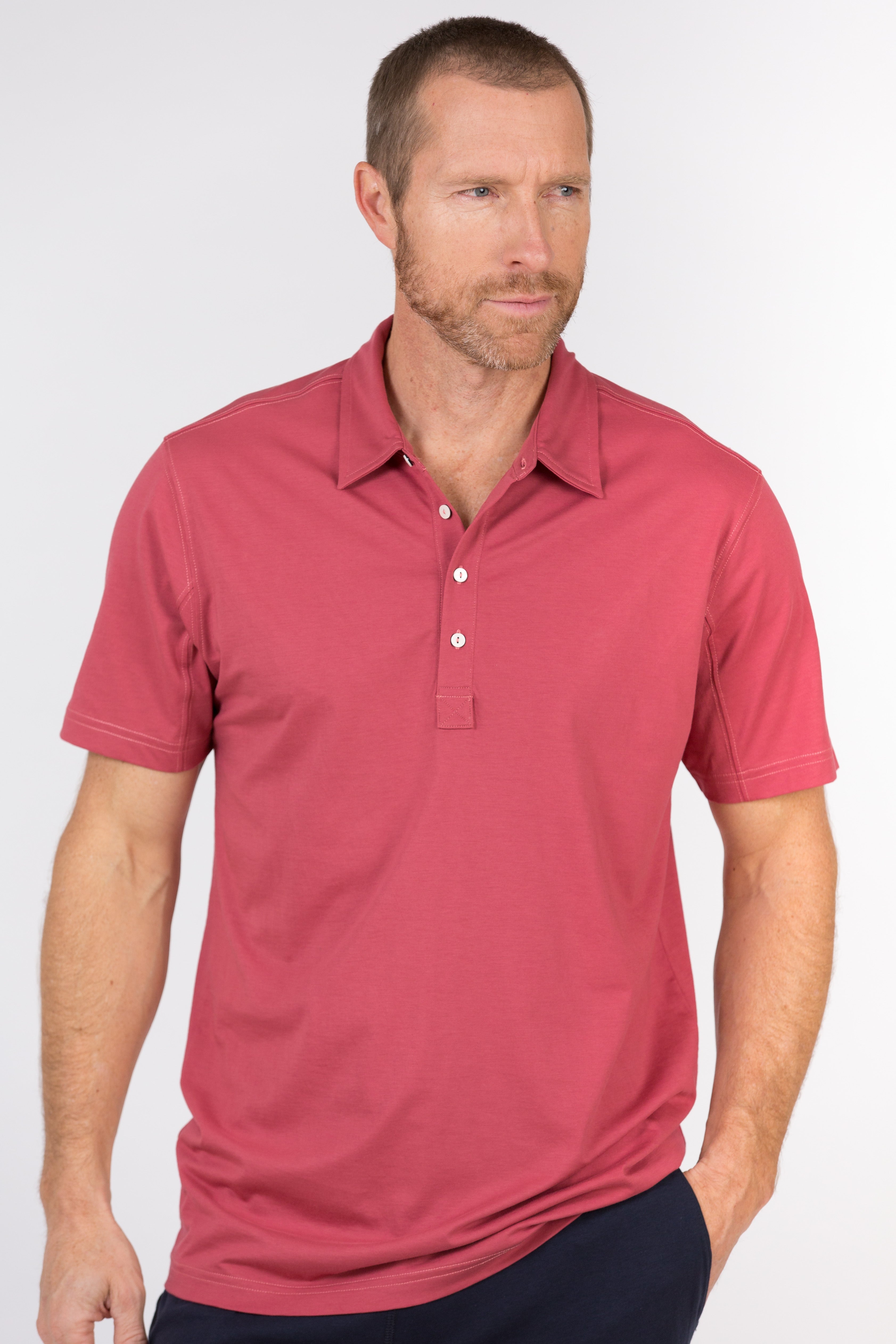 100% Peruvian Pima Cotton Luxe 4 Button Polo - <i> 7 colors available </i>
