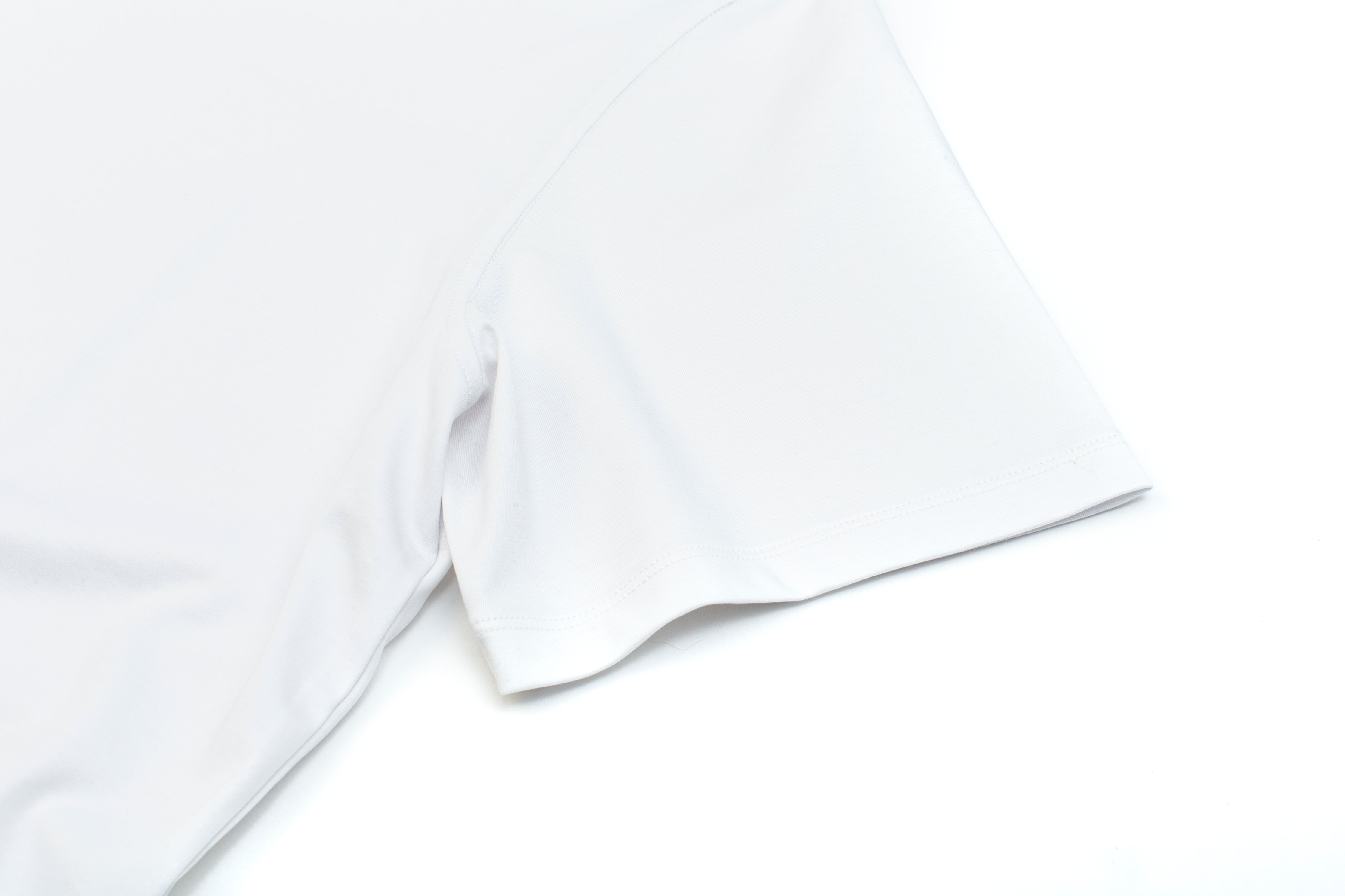 Super Fine Cotton/Spandex Short Sleeve - White