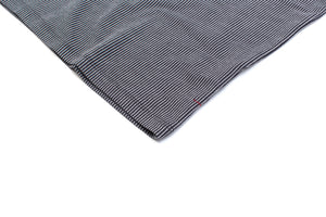 Striped Cotton/Modal/Spandex V-neck Tee