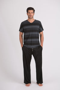100% Peruvian Pima Cotton Hand Painted Stripe T-shirt