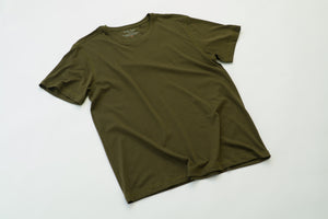 100% Peruvian Pima Cotton Olive Crewneck