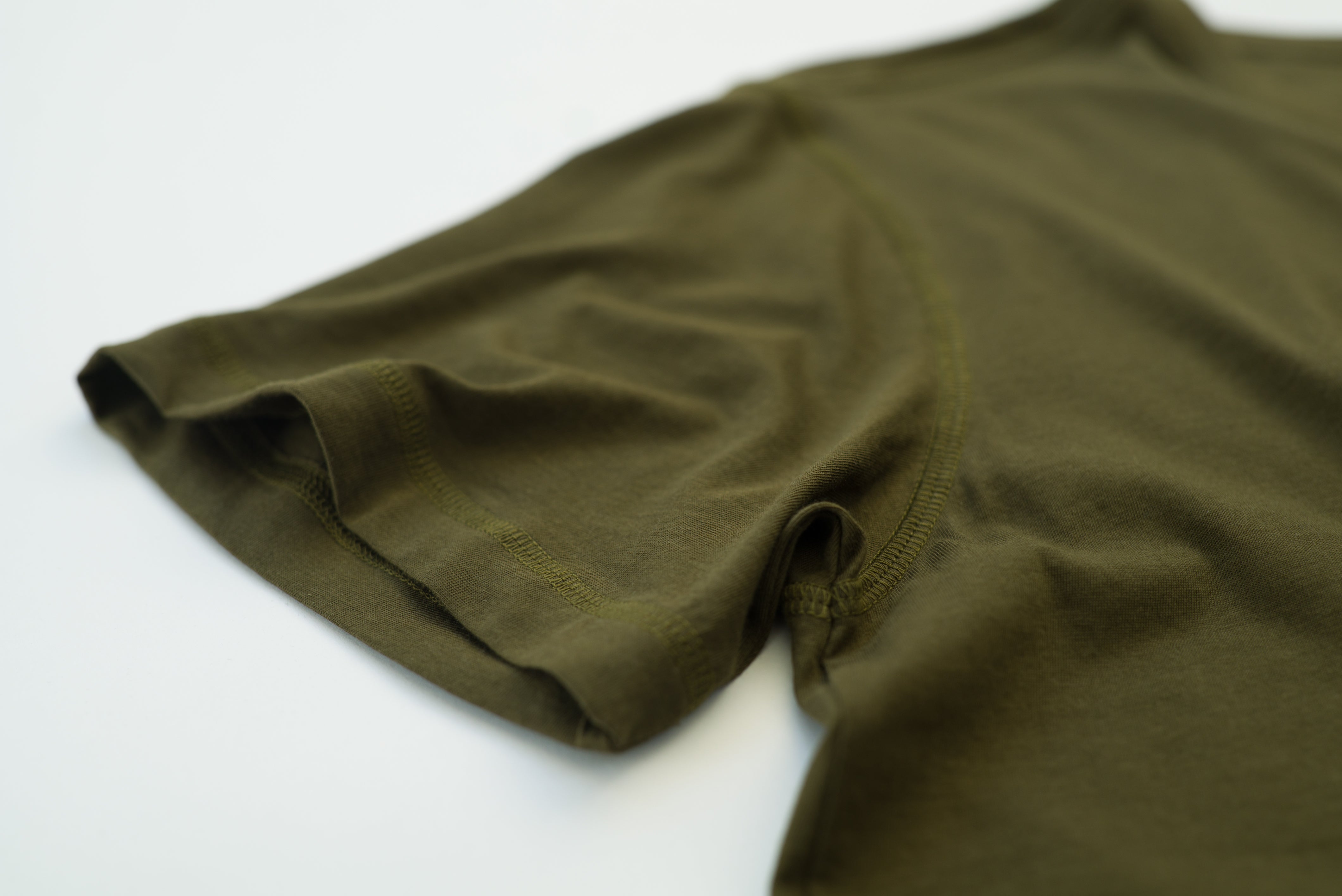 100% Peruvian Pima Cotton Olive Crewneck