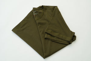 100% Peruvian Pima Cotton Olive Crewneck