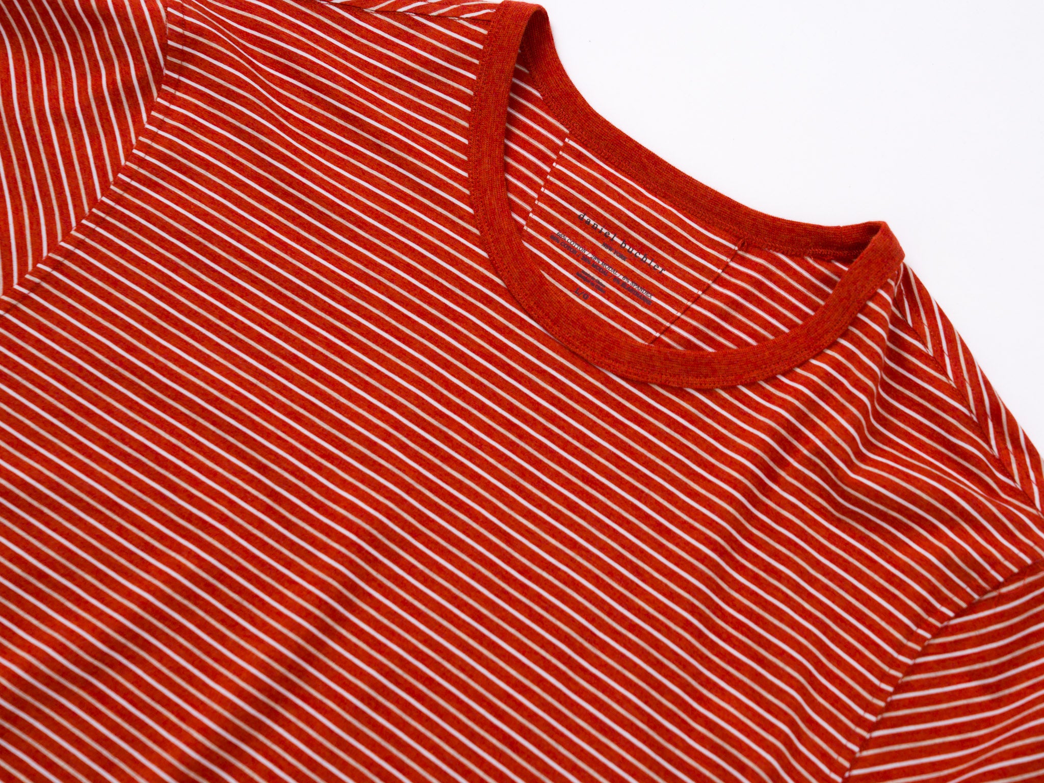 Cotton/Modal Striped Crewneck
