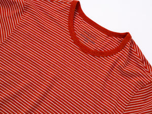 Cotton/Modal Striped Crewneck