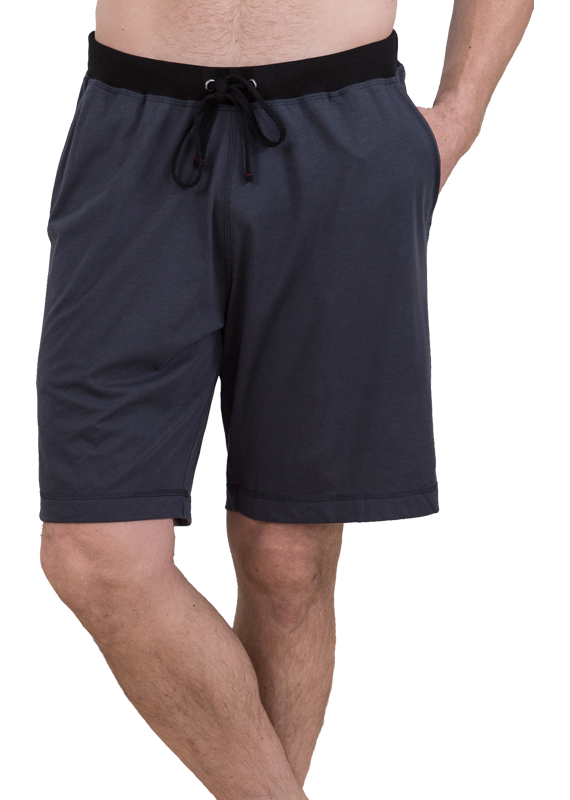 100% Peruvian Pima Cotton Replenishment Ink Contrast Waistband Short - Ink