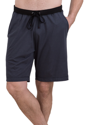 100% Peruvian Pima Cotton Replenishment Ink Contrast Waistband Short - Ink