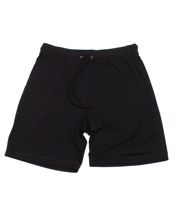 Men's short in black peruvian pima cotton 